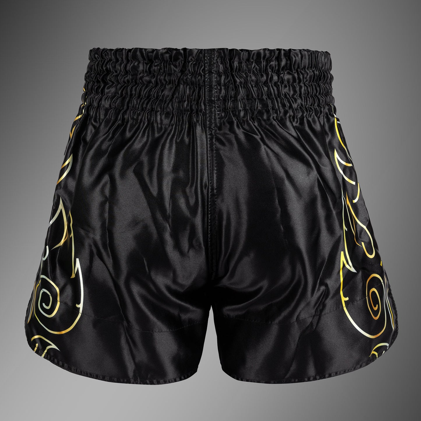 Venum VTC Flames Pantalones Cortos Muay Thai - Negro/Dorado