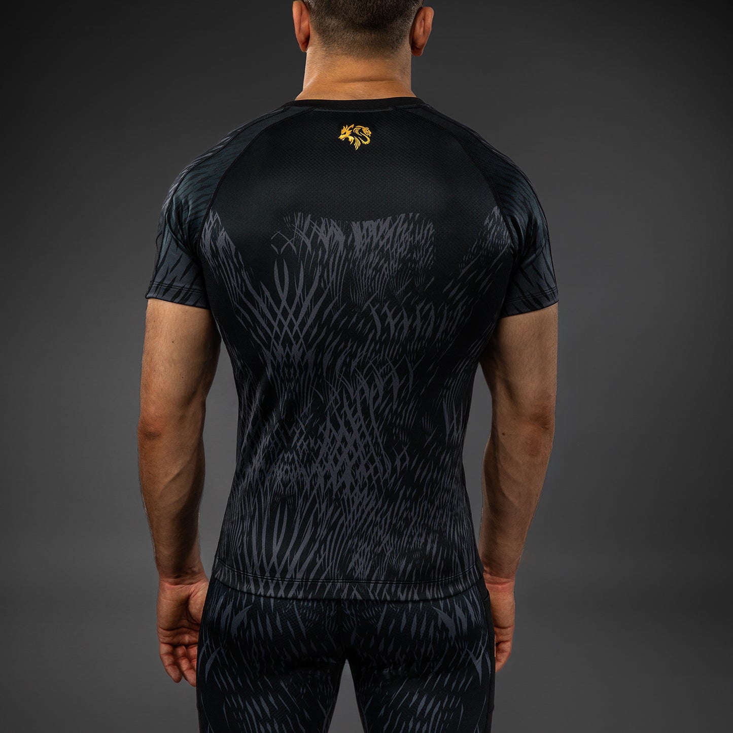Venum x Chimaev Rashguard de Manga Corta  - Negro/Gris