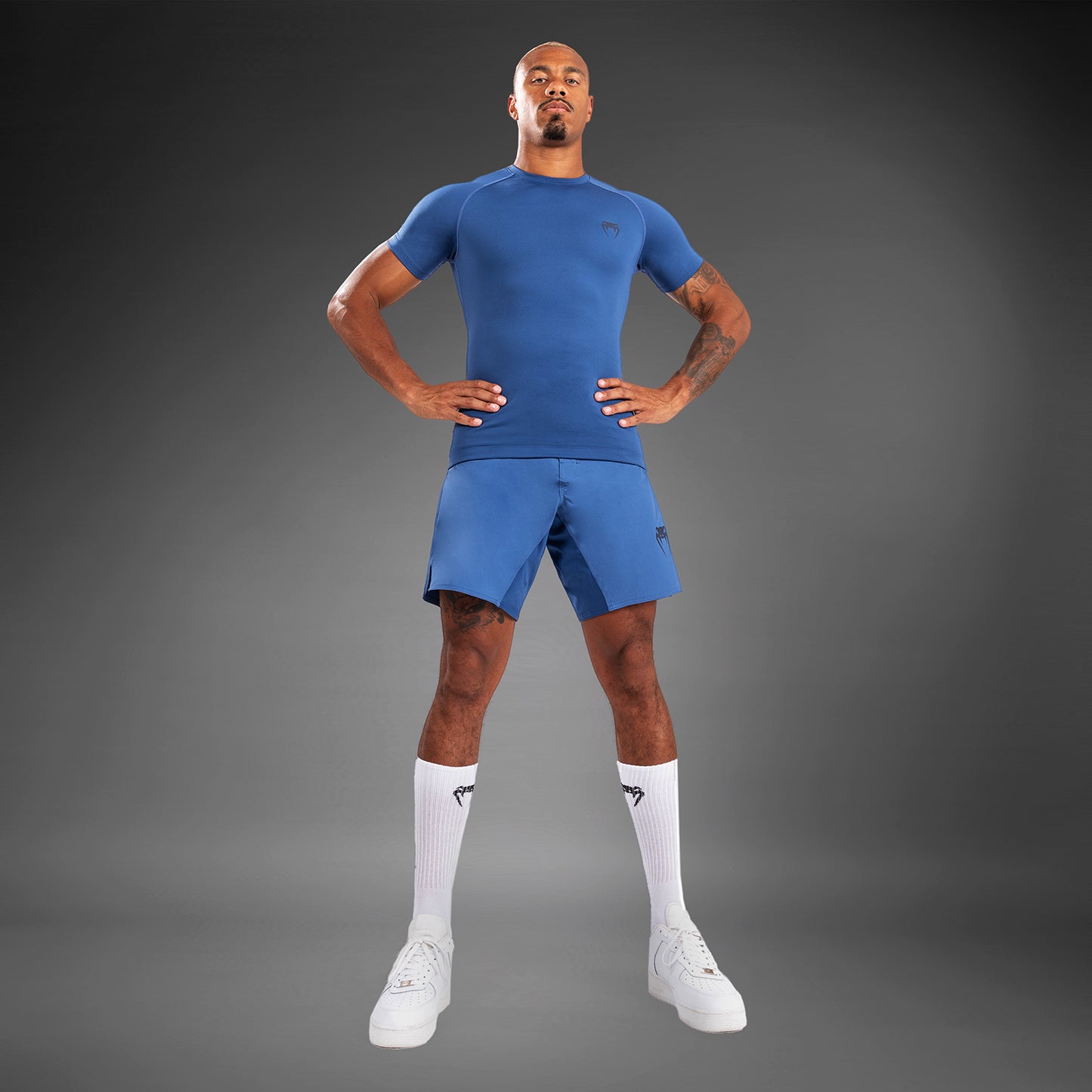 Venum Contender Lycra de manga corta para hombre - Azul