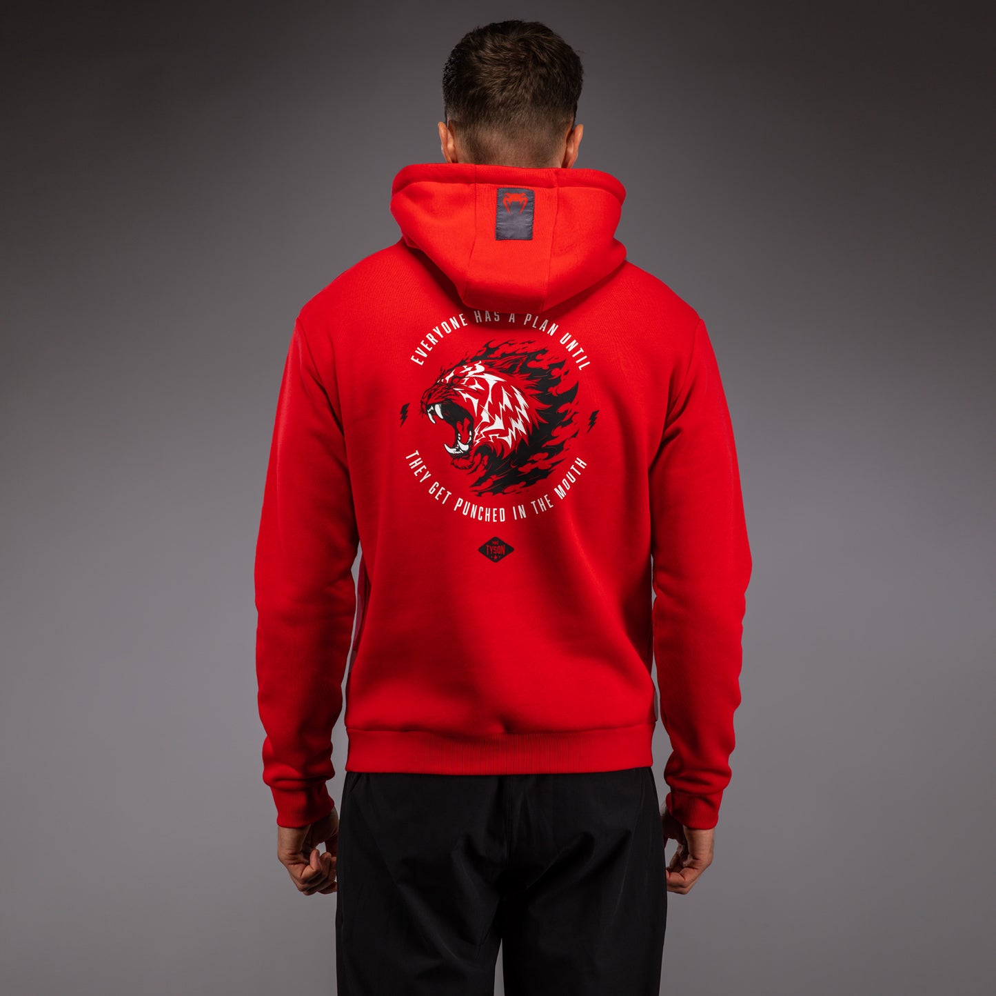 Venum x Mike Tyson Tiger Sudadera con Capucha - Rojo Intenso/Negro Profundo
