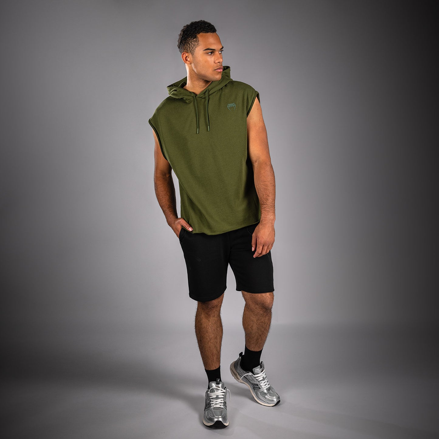 Venum Divide Sudadera con Capucha Sin Mangas - Verde Militar