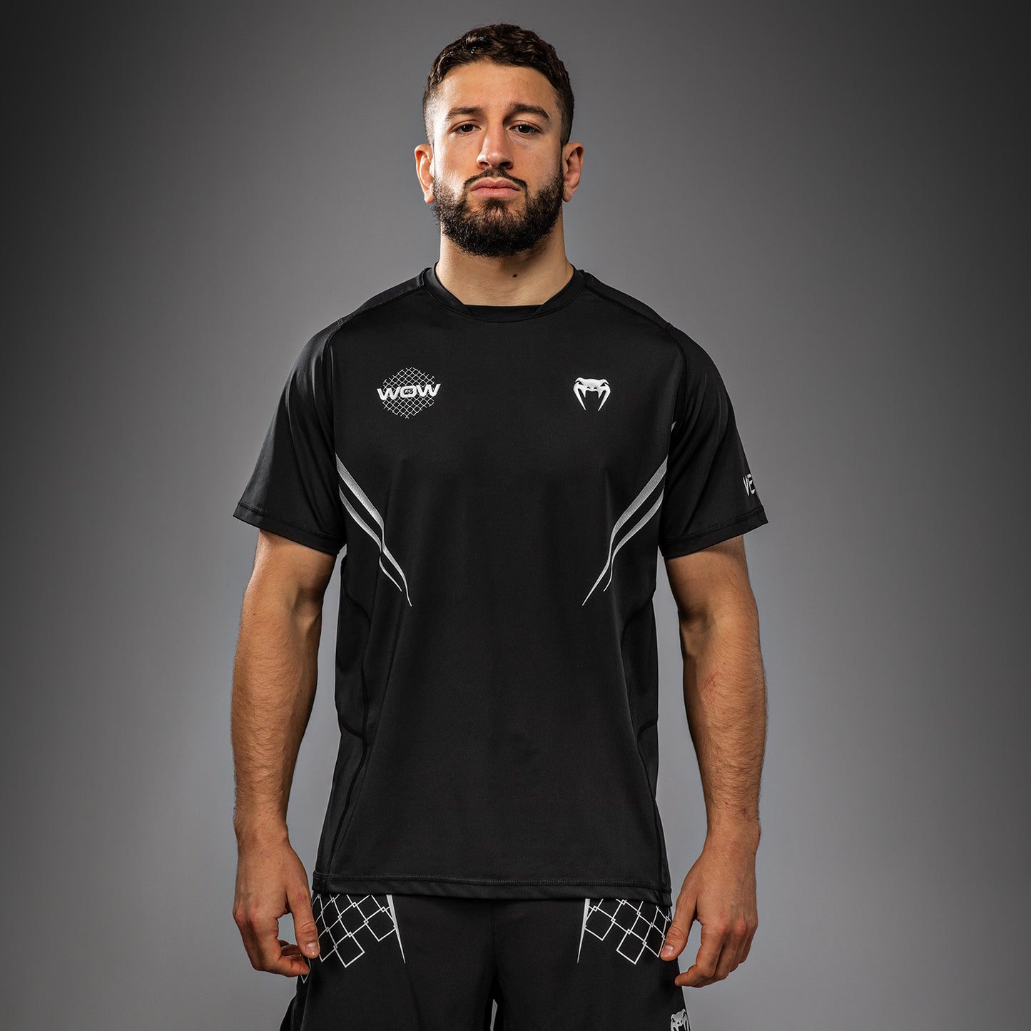 Venum x WOW FC Camiseta Dry-Tech - Negro/Gris Plateado