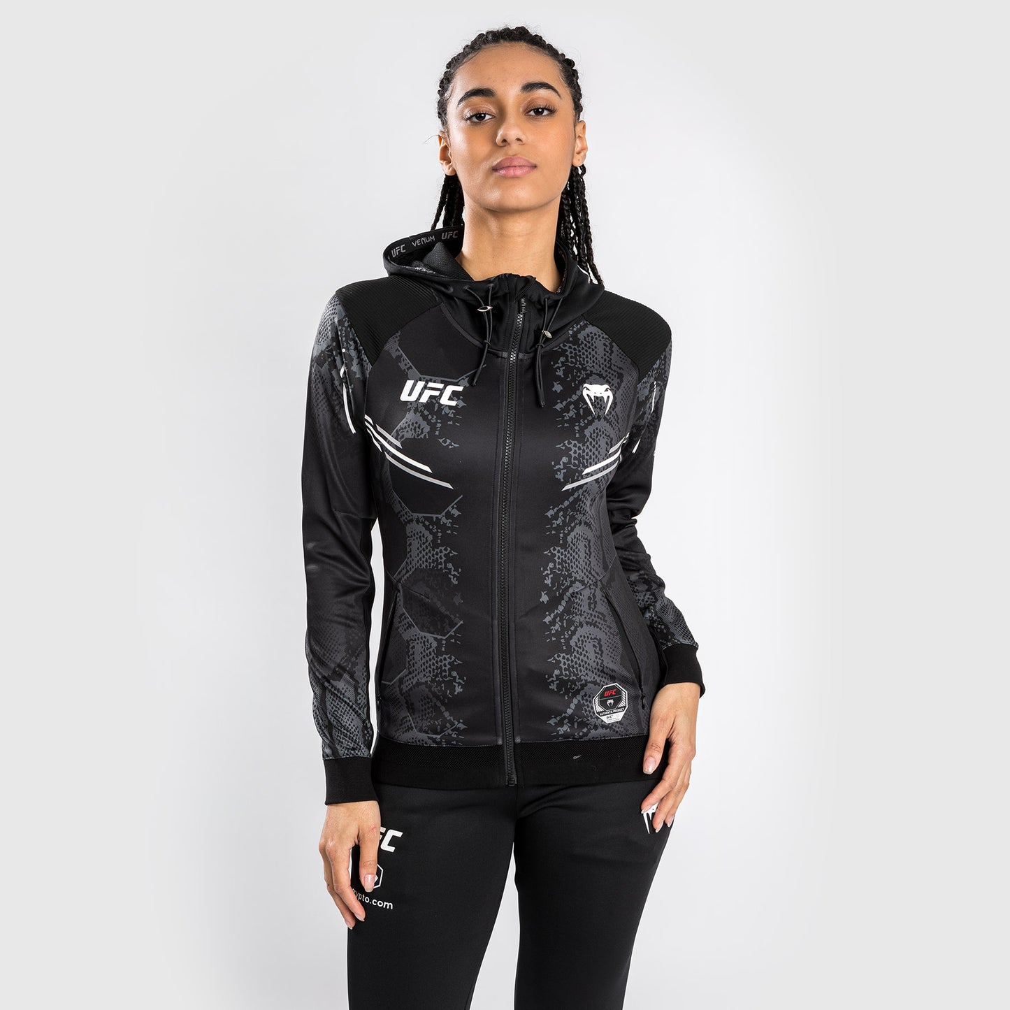 UFC Adrenaline by Venum Sudadera Personalizada Authentic Fight Night para Mujer - Negro