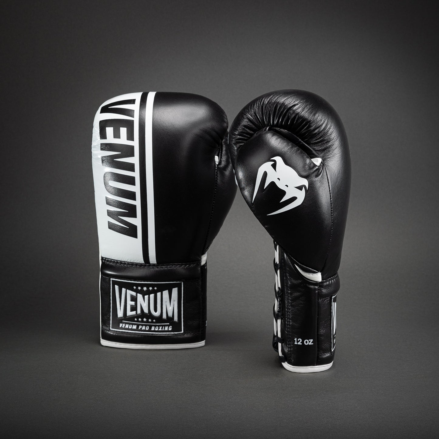 Guantes de boxeo Venum Shield Pro con cordones - Negro/Blanco