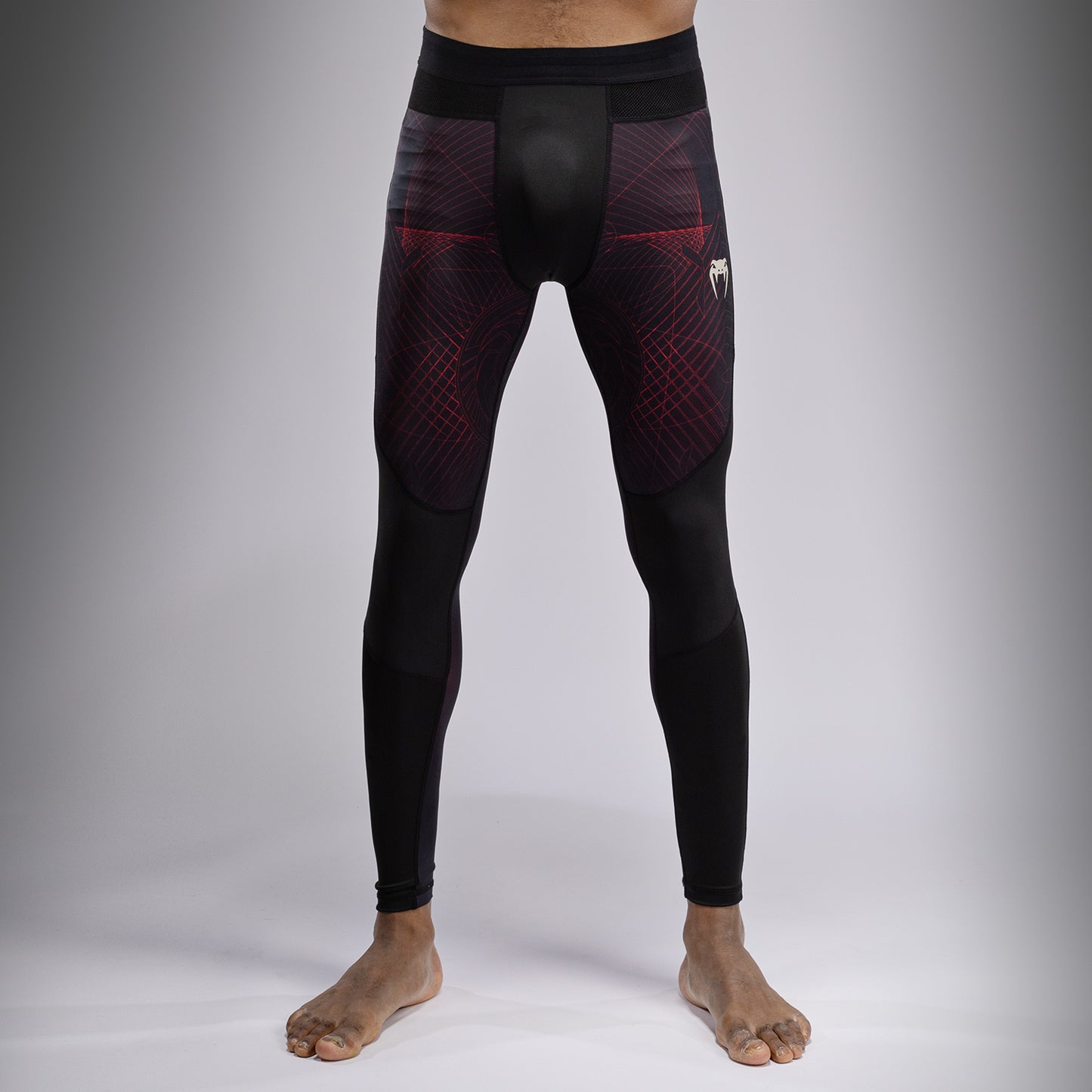 Venum G-Fit Air Spats para Hombre - Negro Profundo/Rojo Fuego