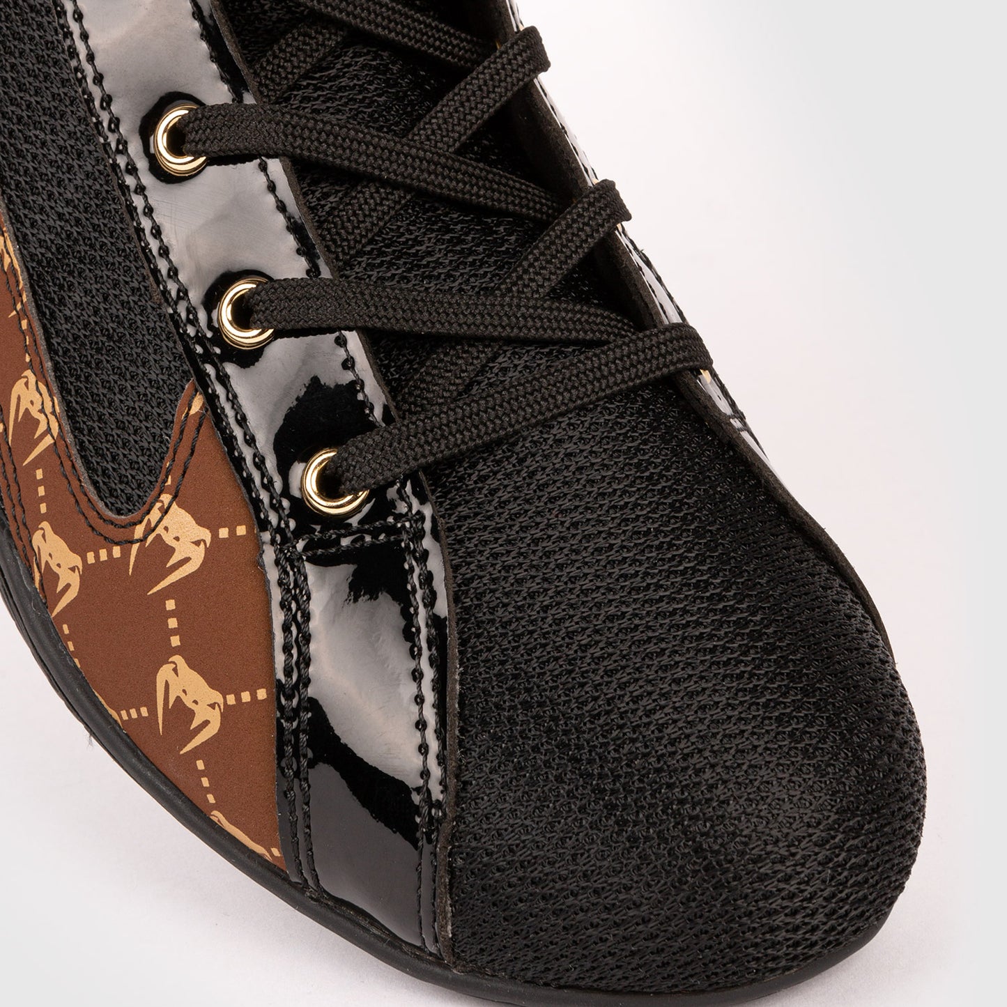 Zapatillas de boxeo Venum Elite Evo Monogram - Negro/Marrón