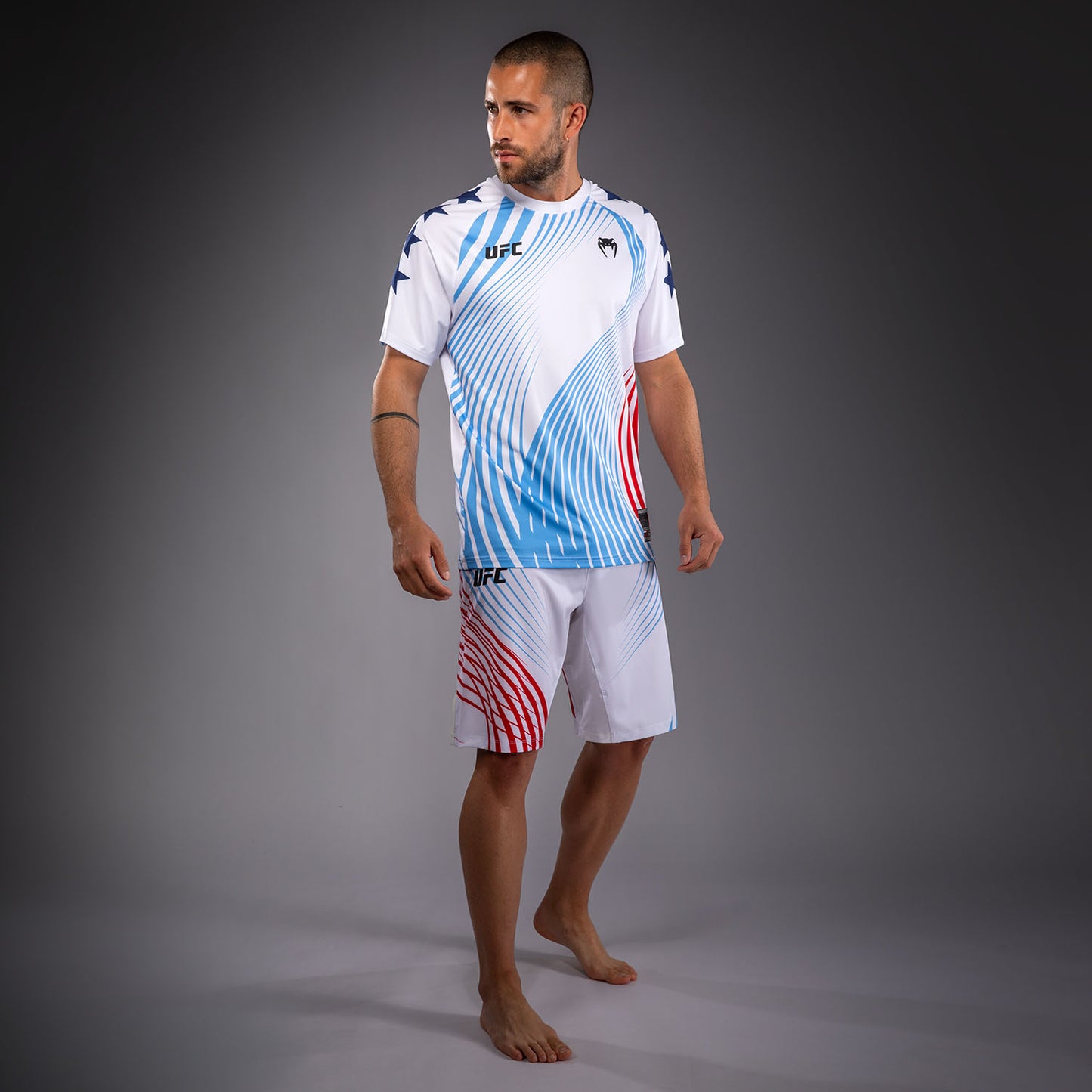 Official UFC Freedom 250 by Venum Personalizado Authentic Fight Night Walkout Jersey para hombre - Blanco