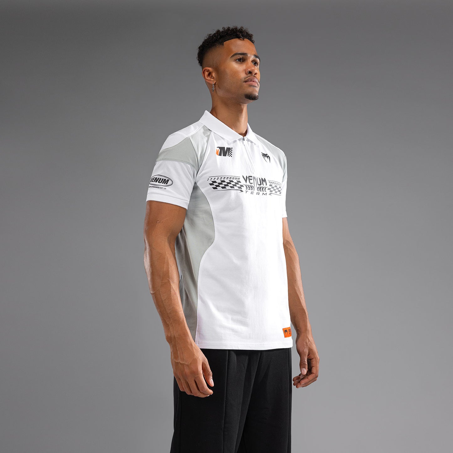 Venum Motorsport Polo de Algodón - Blanco Nieve