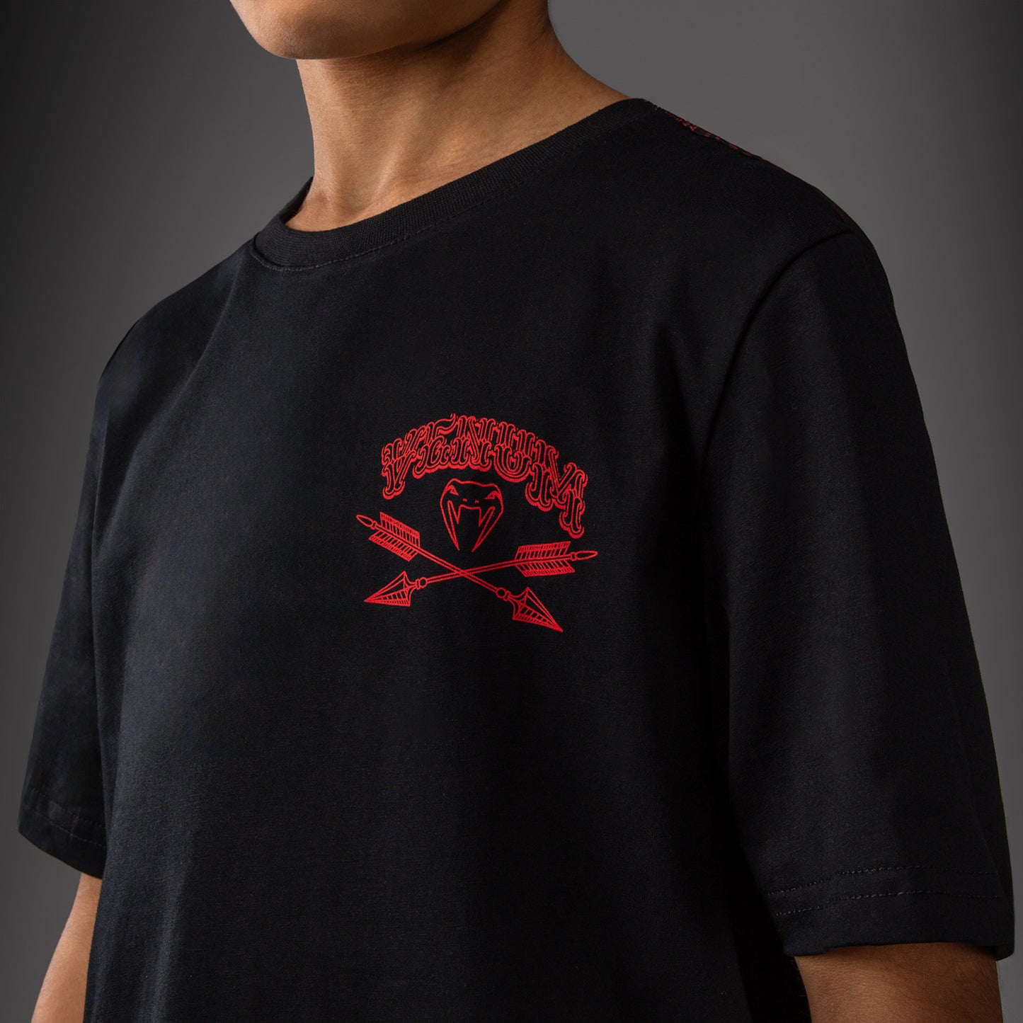 Venum Wolf Atak Camiseta Para Niños – Negro/Rojo