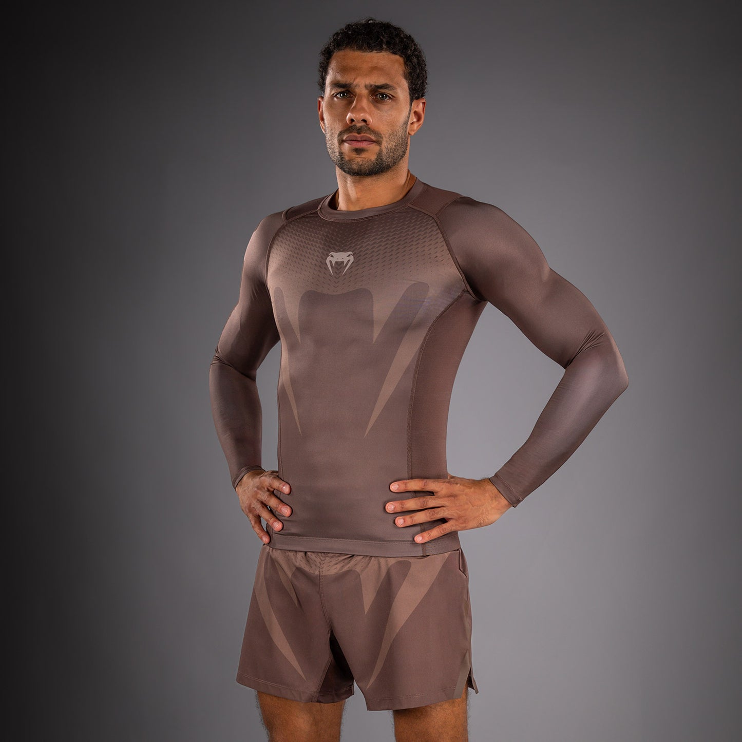 Venum No Gi Rashguards - Marrón Chocolate