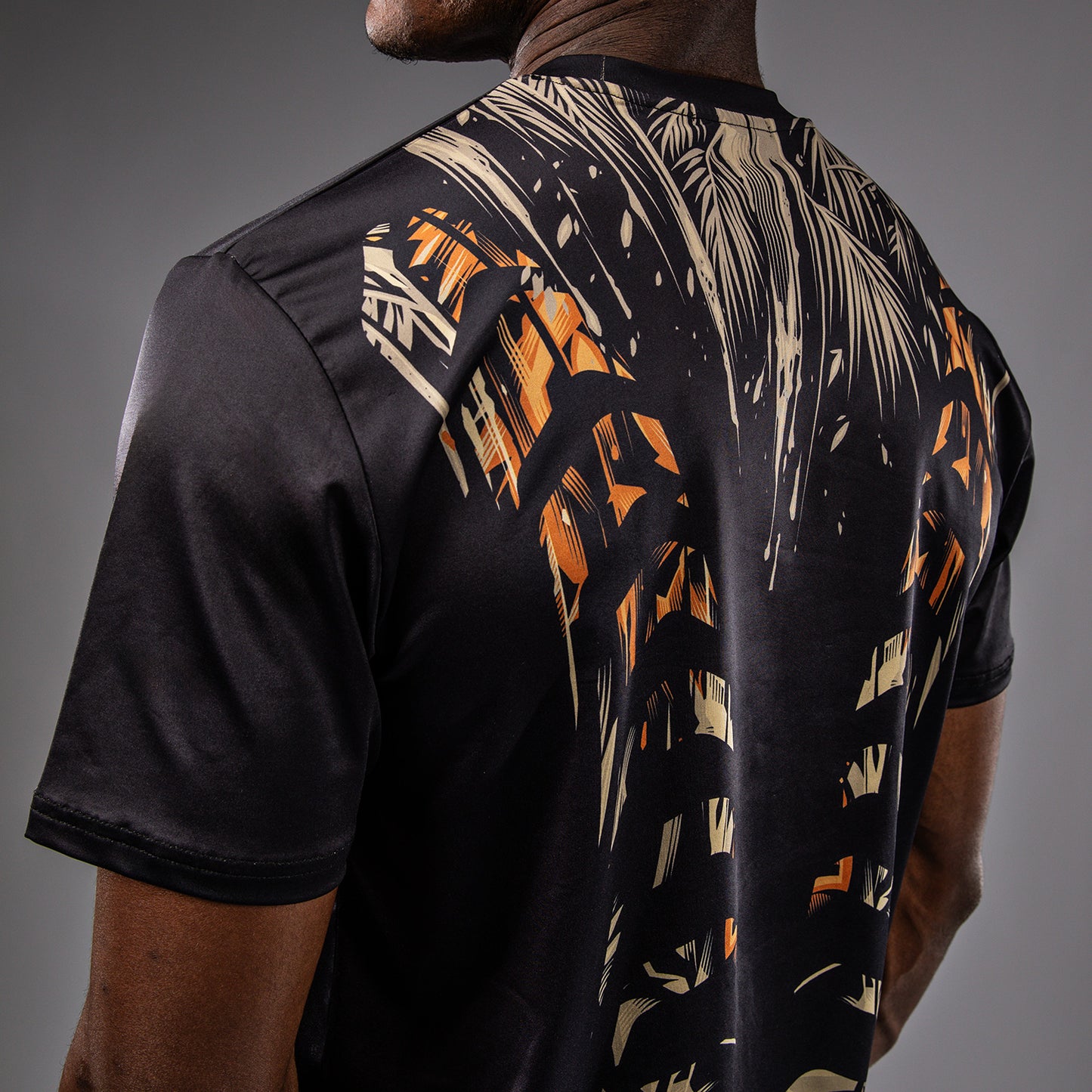 Venum Tiger Camiseta Dry Tech para Hombre - Negro/Naranja Neón