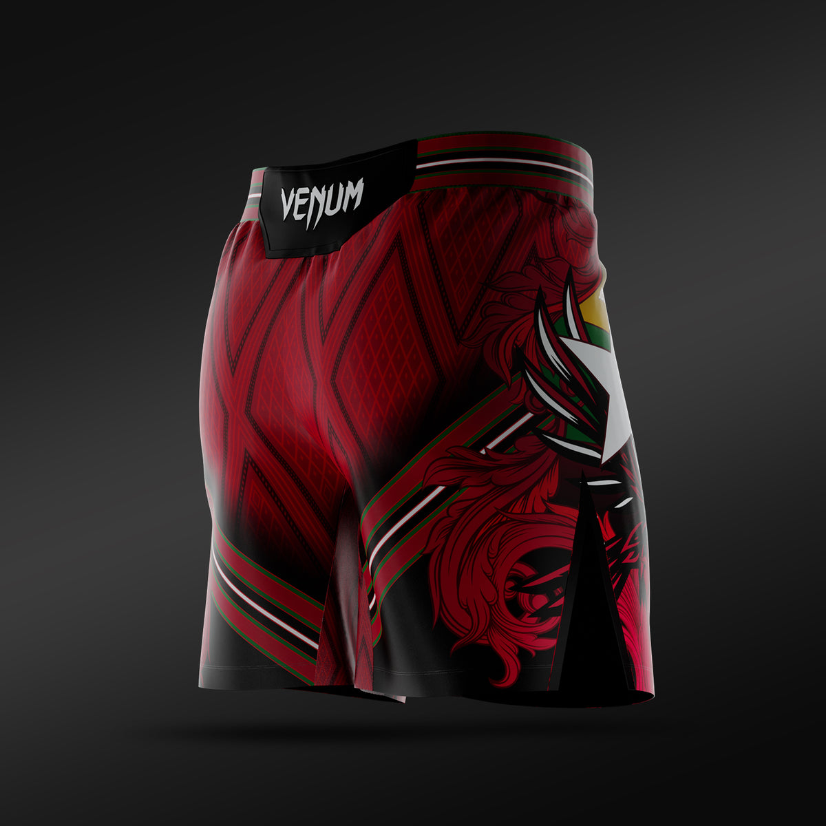 UFC Adrenaline Unrivaled by Venum Pantalón corto de lucha para hombre corte corto Josh Van - Rojo
