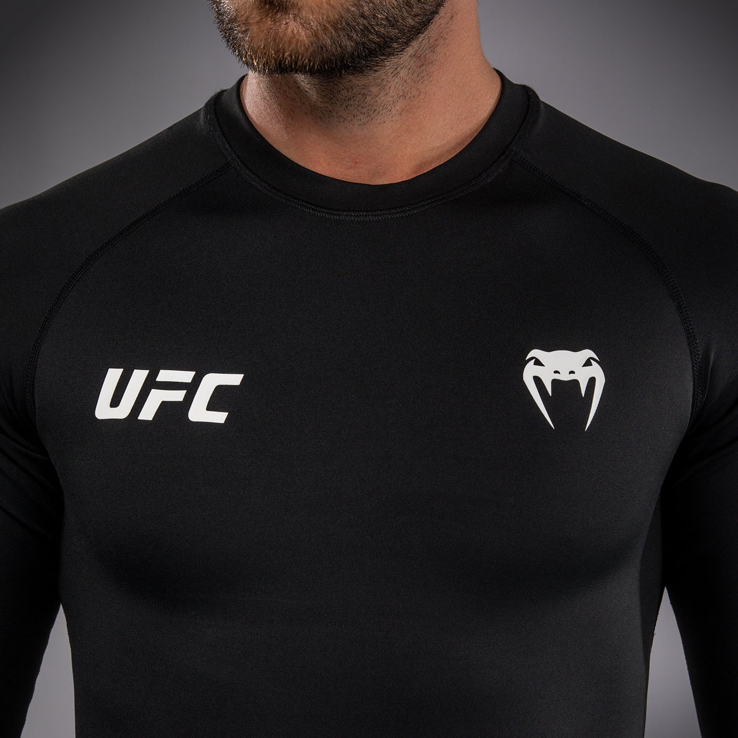 Venum UFC Unity by Venum Authentic Fight Week Rashguard Técnico de Manga Larga para Hombre - Negro