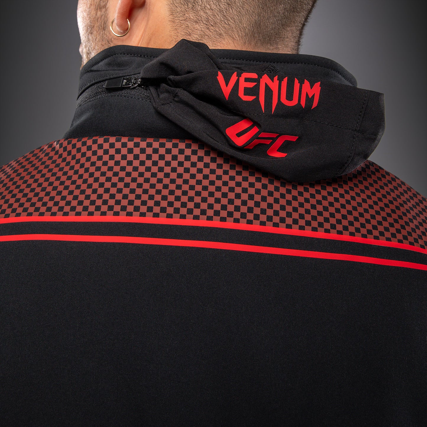 Venum UFC Unity by Venum Authentic Fight Week Sudadera con Capucha y Cremallera para Hombre - Negro