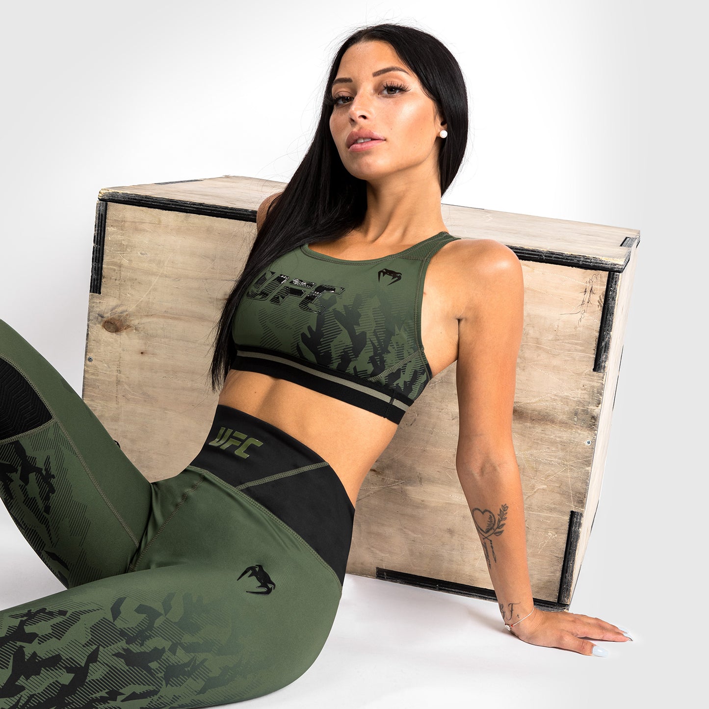 Leggings Para Mujer UFC Venum Authentic Fight Week Performance - Caqui