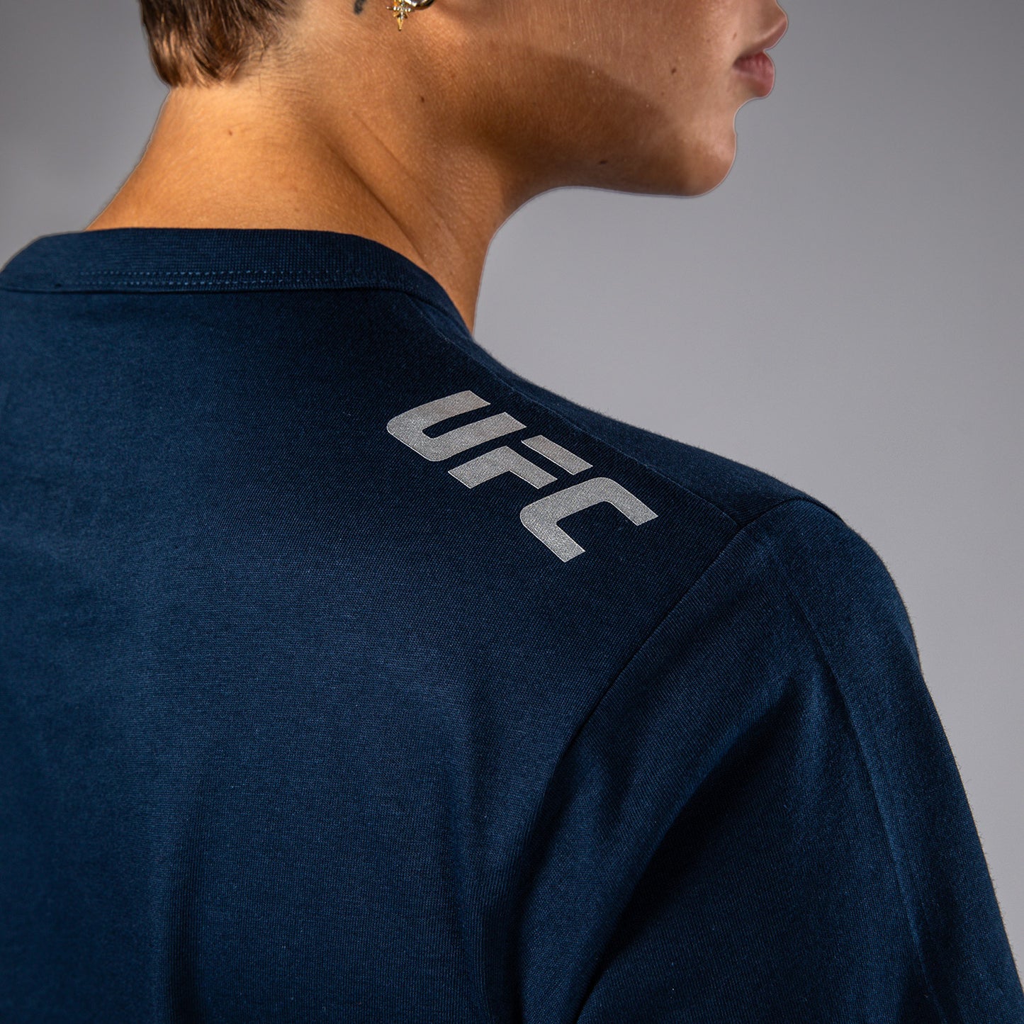 UFC Fusion by Venum Fight Week Camiseta de Manga Corta de Algodón para Mujer - Solid Azul oceánico