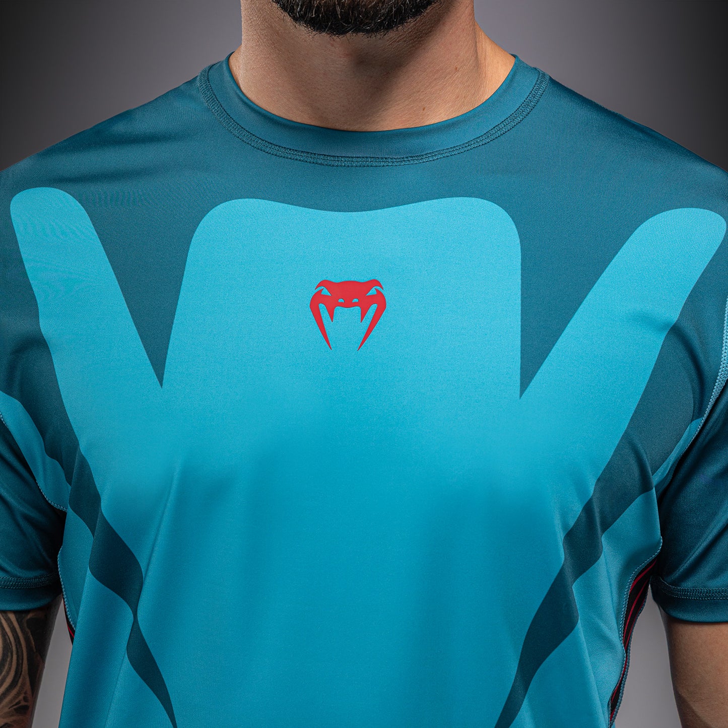 Venum Attack Camiseta Dry Tech – Turquesa/Rojo