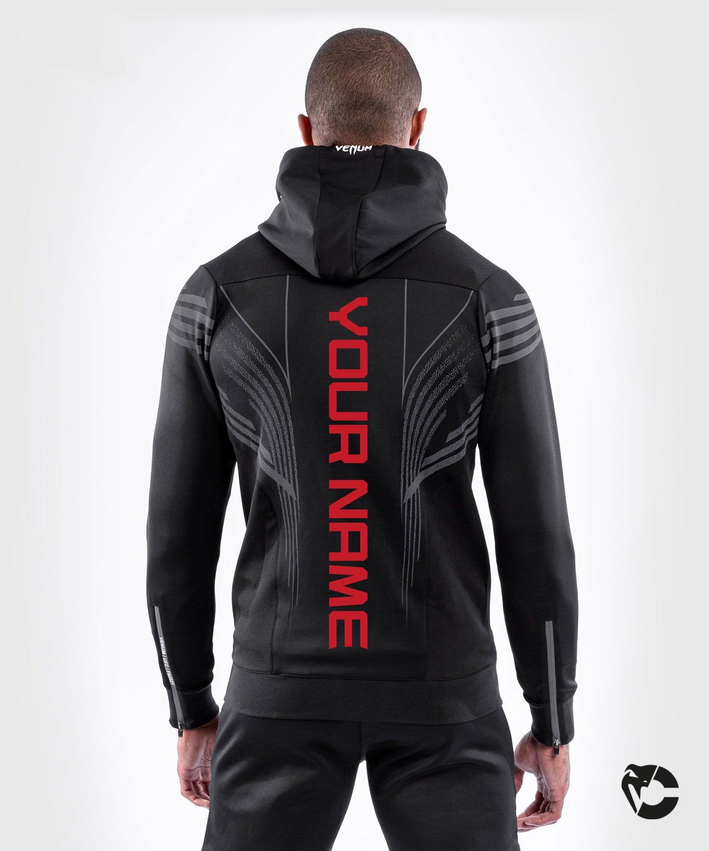 Sudadera Para Hombre Personalizada UFC Venum Authentic Fight Night Walkout - Negro
