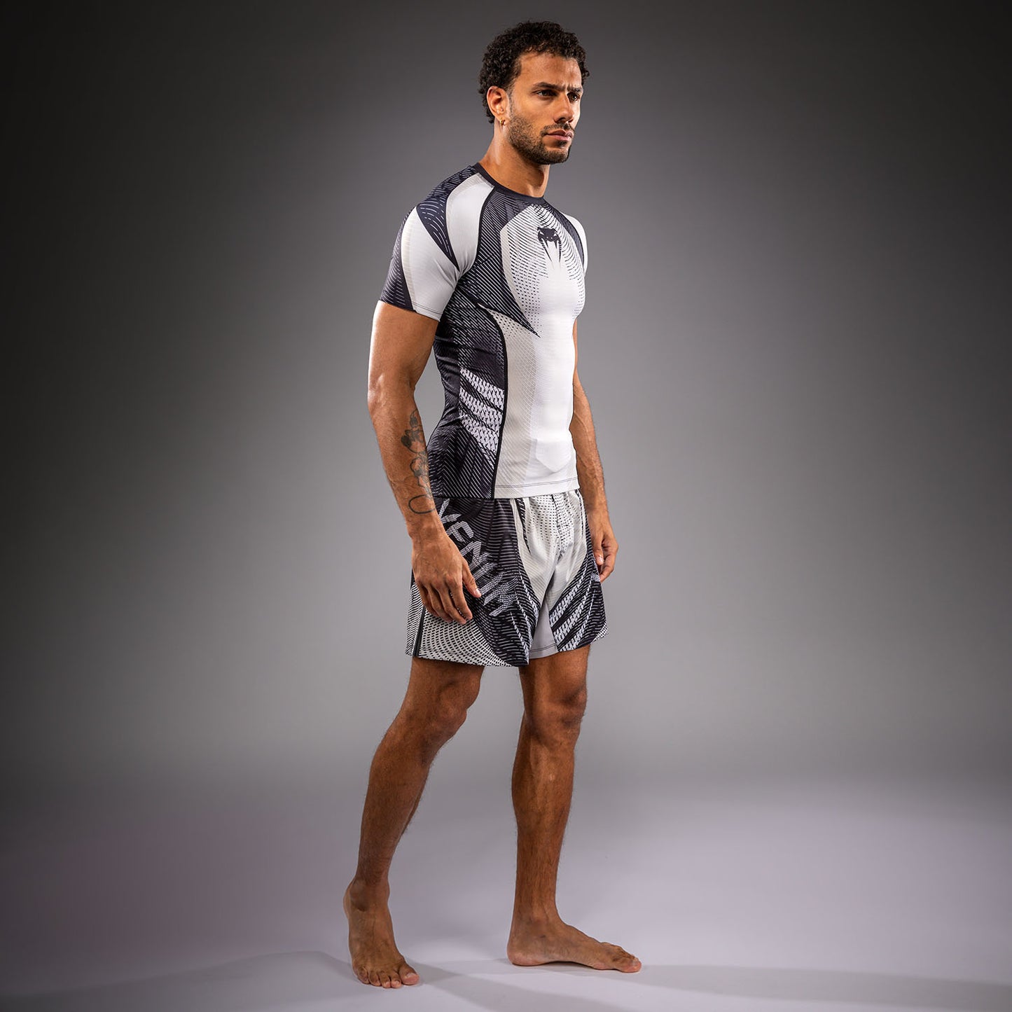 Venum Galactic 3.0 Rashguard Manga Corta - Blanco Hueso/Negro
