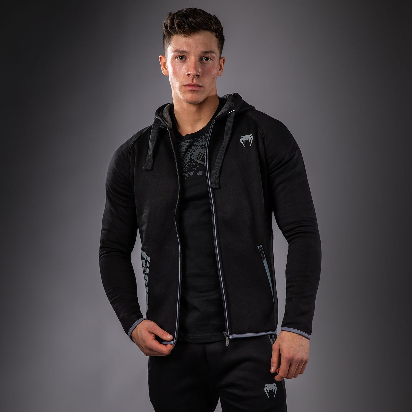 Venum Sudadera con Capucha – Negro/Gris