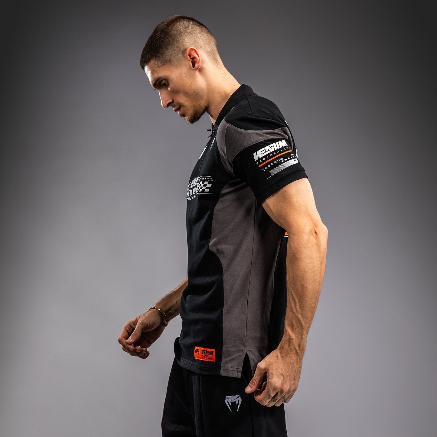 Venum Motorsport Polo de Algodón - Negro Profundo