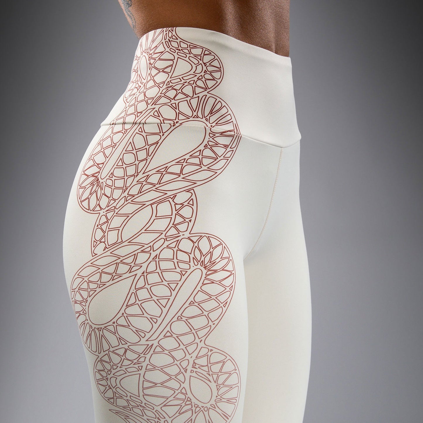 Venum Serpenti Leggings Mujer – Marfil/Burdeos