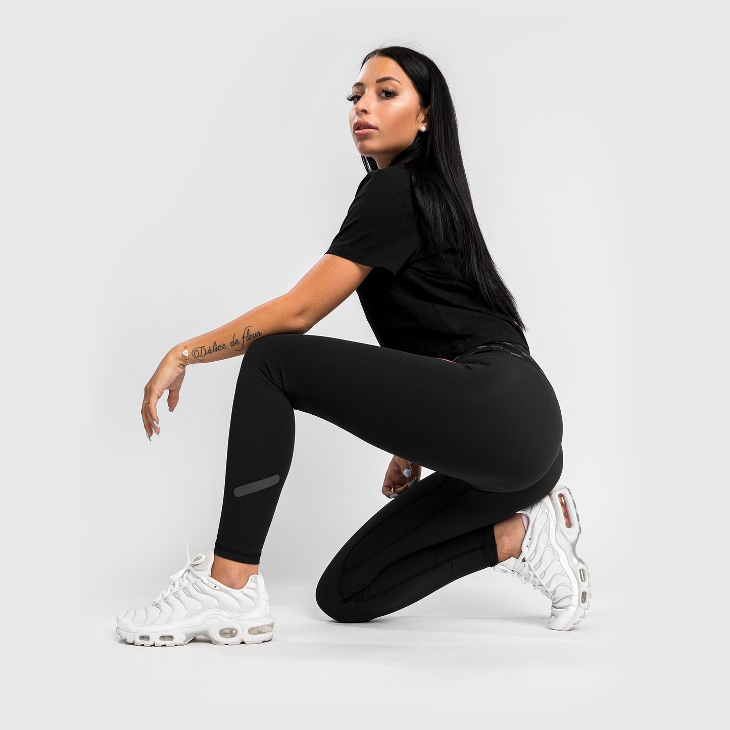 Leggings Venum Monogram 7/8 – Negro//Oro Rosa