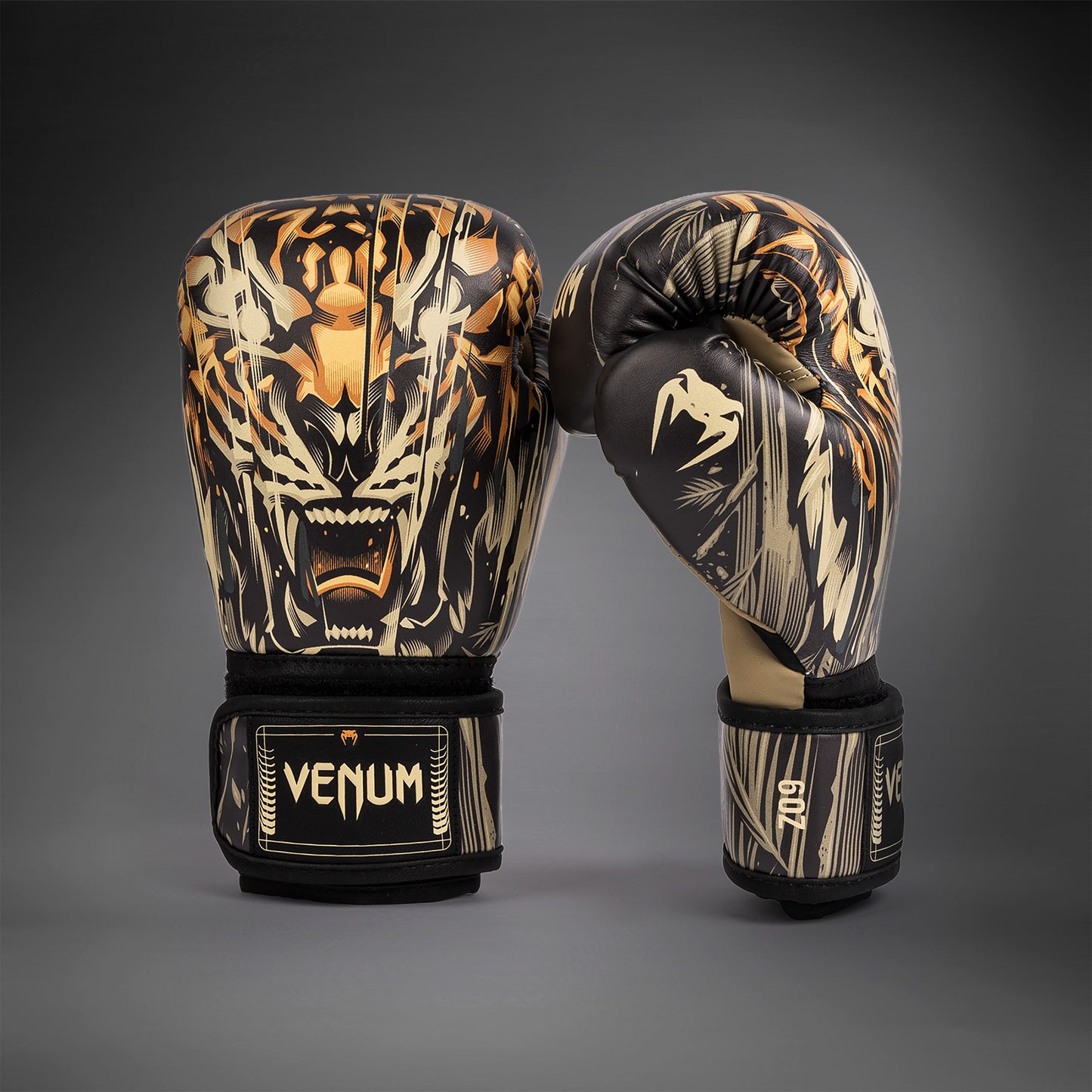 Venum Tiger Guantes de Boxeo para Niños - Negro/Naranja Neón