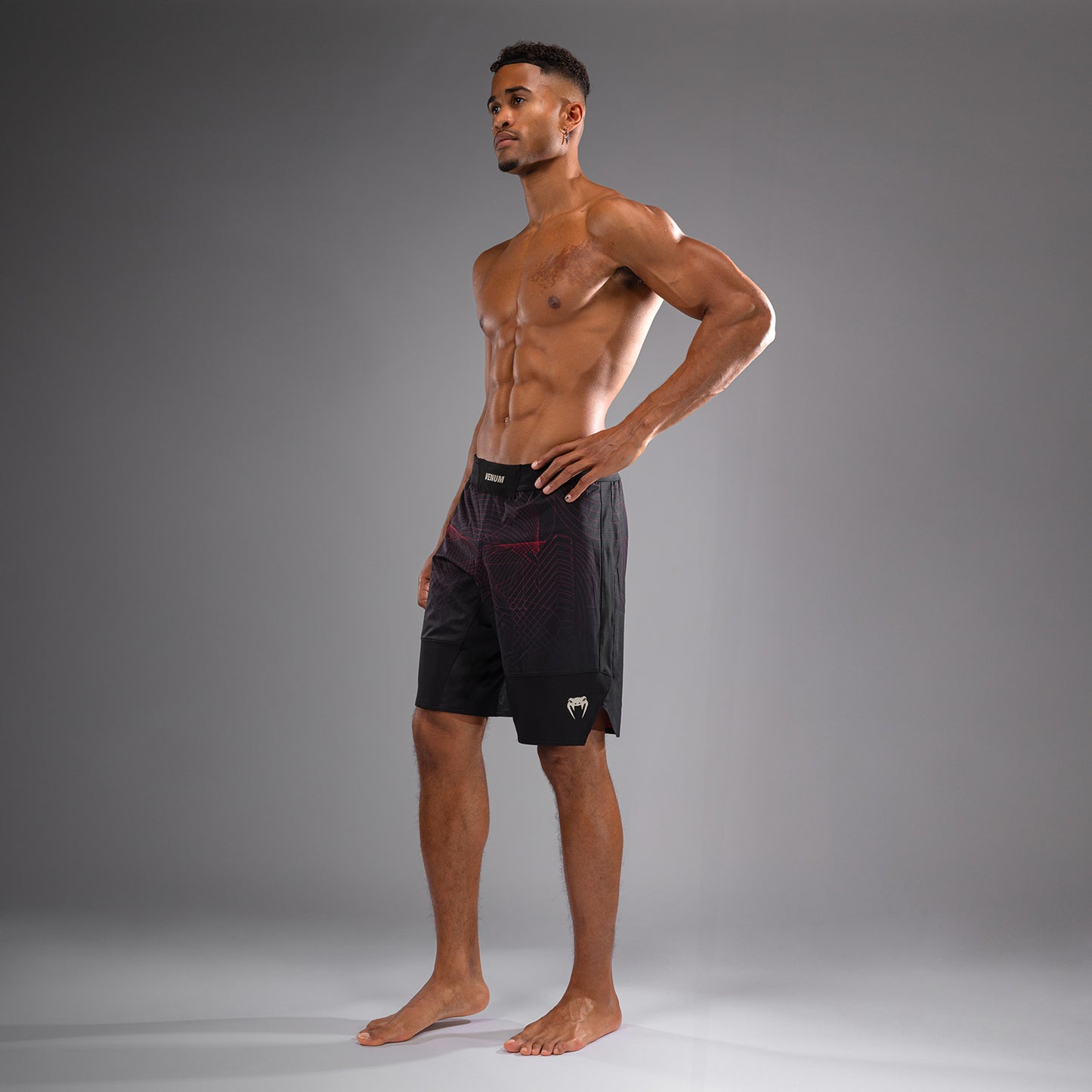 Venum G-Fit Air Pantalones de Lucha para Hombre - Negro Profundo/Rojo Fuego