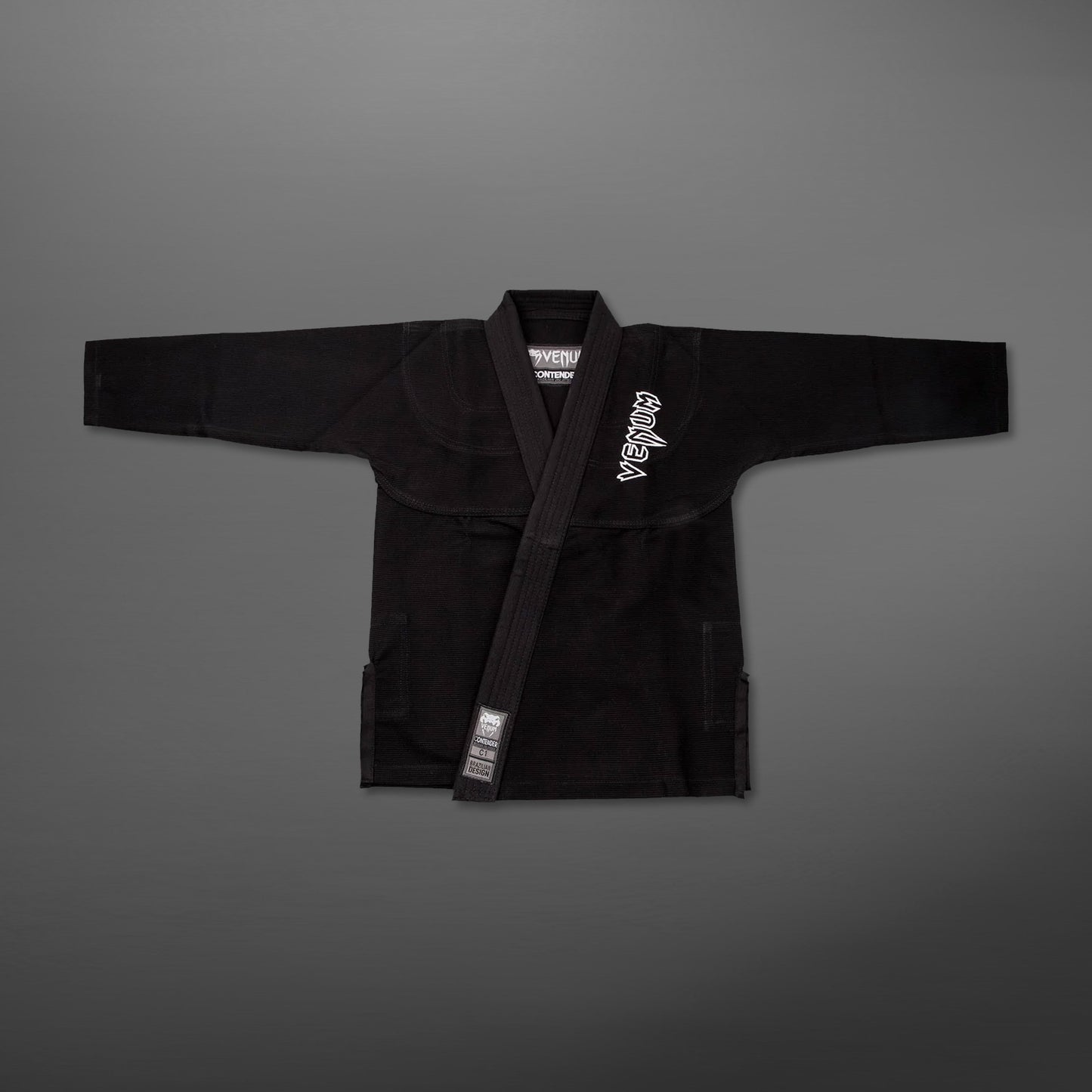 Venum Contender Kids Kimono BJJ (Cinturón blanco incluido)  - Negro