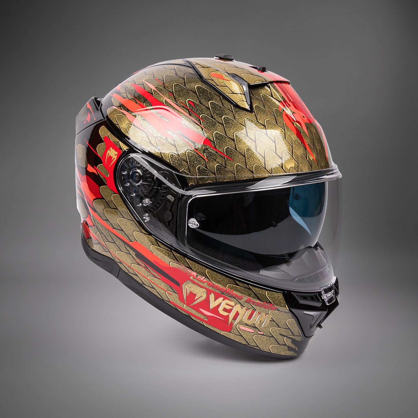 Casco de moto Venum x Shark SKWAL i3 - Rojo/Dorado