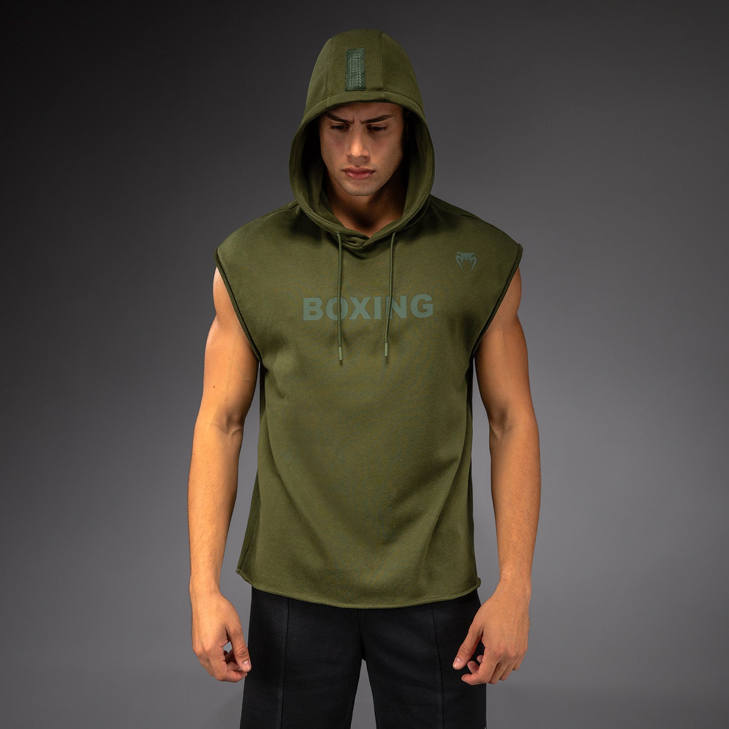 Venum Boxing VT Sudadera con Capucha Sin Mangas – Verde Militar