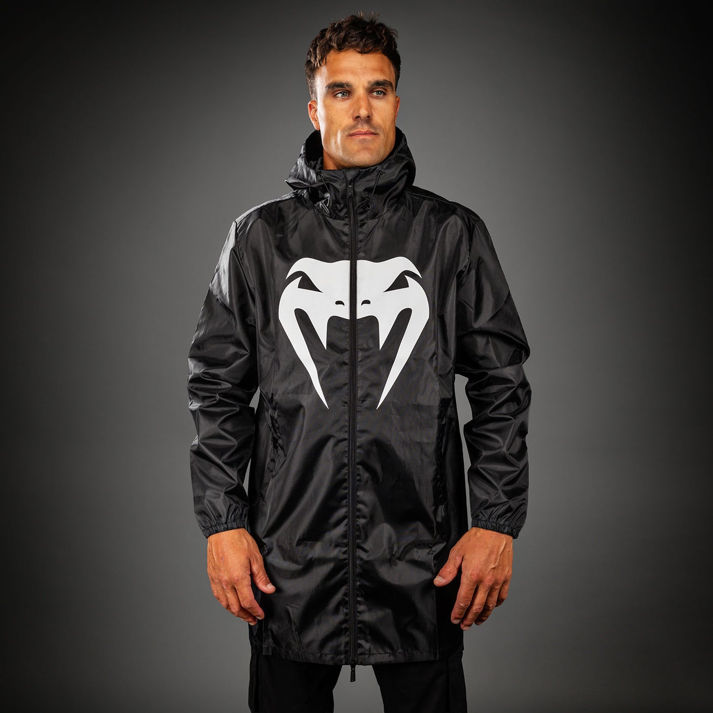 Venum MX Basics Chubasquero largo - Negro/Blanco