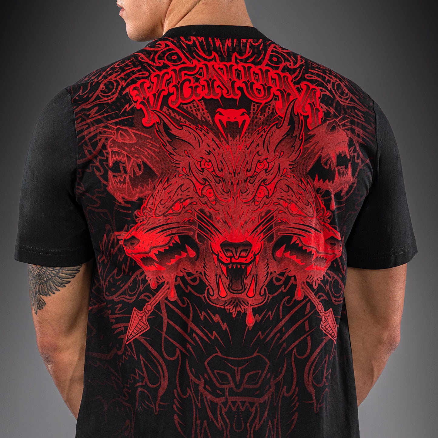 Venum Wolf Atak Camiseta – Negro/Rojo
