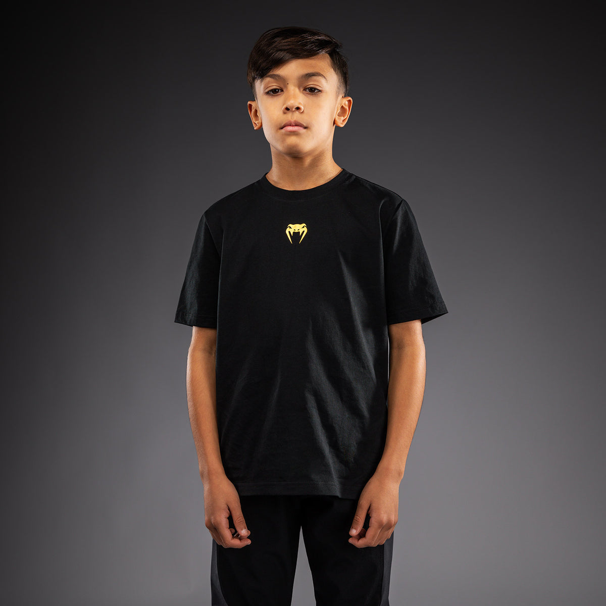 Venum Essential Camiseta de algodón infantil - Negro/Dorado