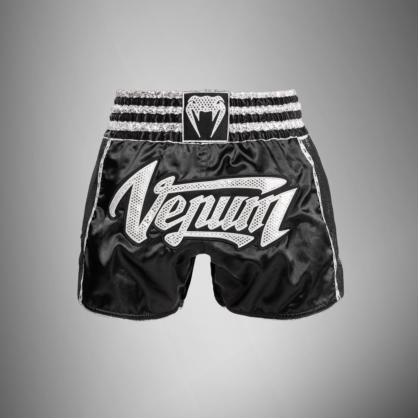 Pantalones Cortos Muay Thai Venum Absolute 2.0 - Negro/Plata