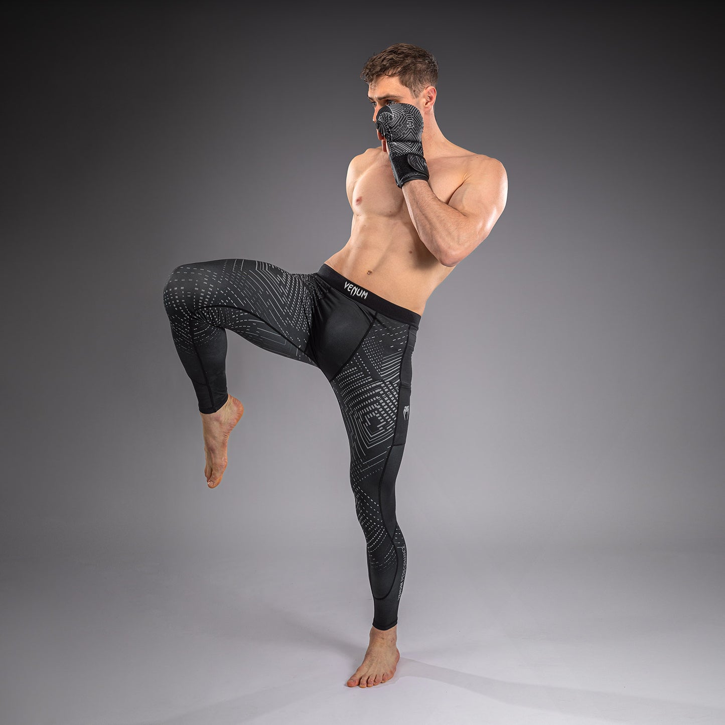 Venum Midnight Fury Spats – Negro/Gris/Plata