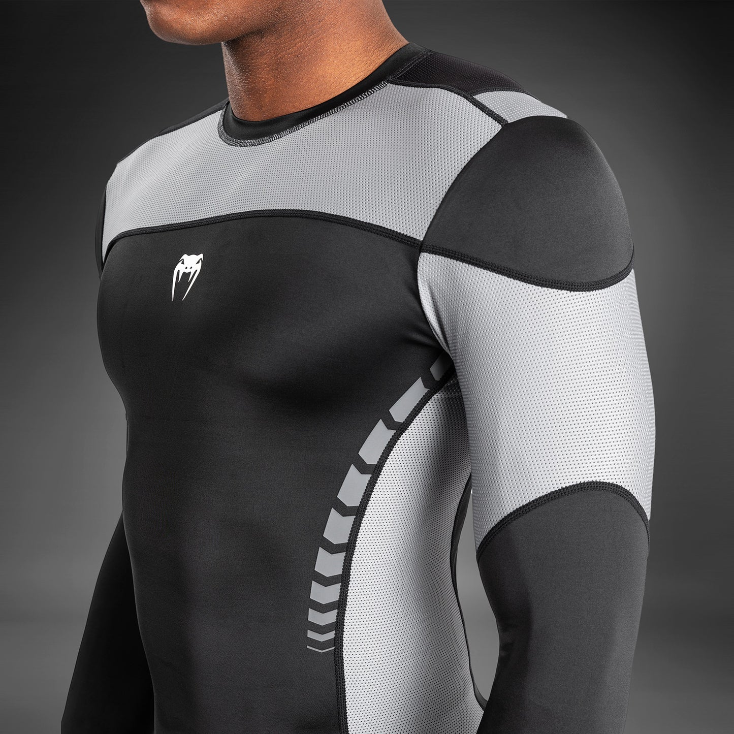 Venum Tempest Guardia Rash De Manga Larga para Hombre - Negro/Gris