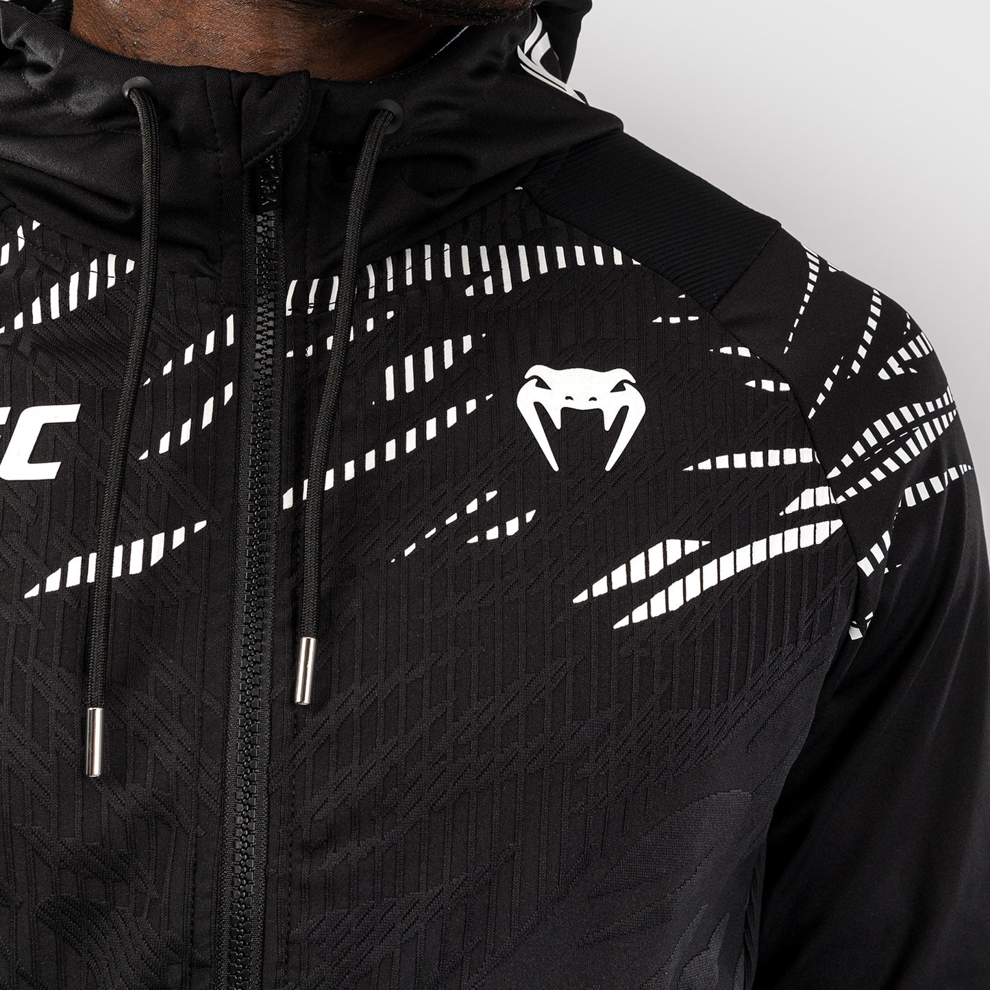 UFC Fusion by Venum Personalizados Authentic Fight Night Sudadera con Capucha para Hombre - Negro