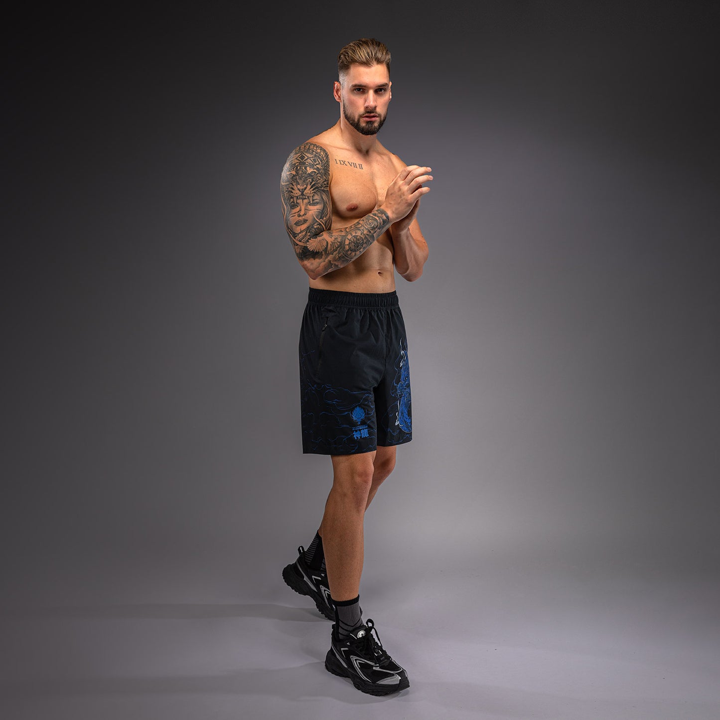 Venum Thunder Dragon Short de Entrenamiento – Negro/Azul Real