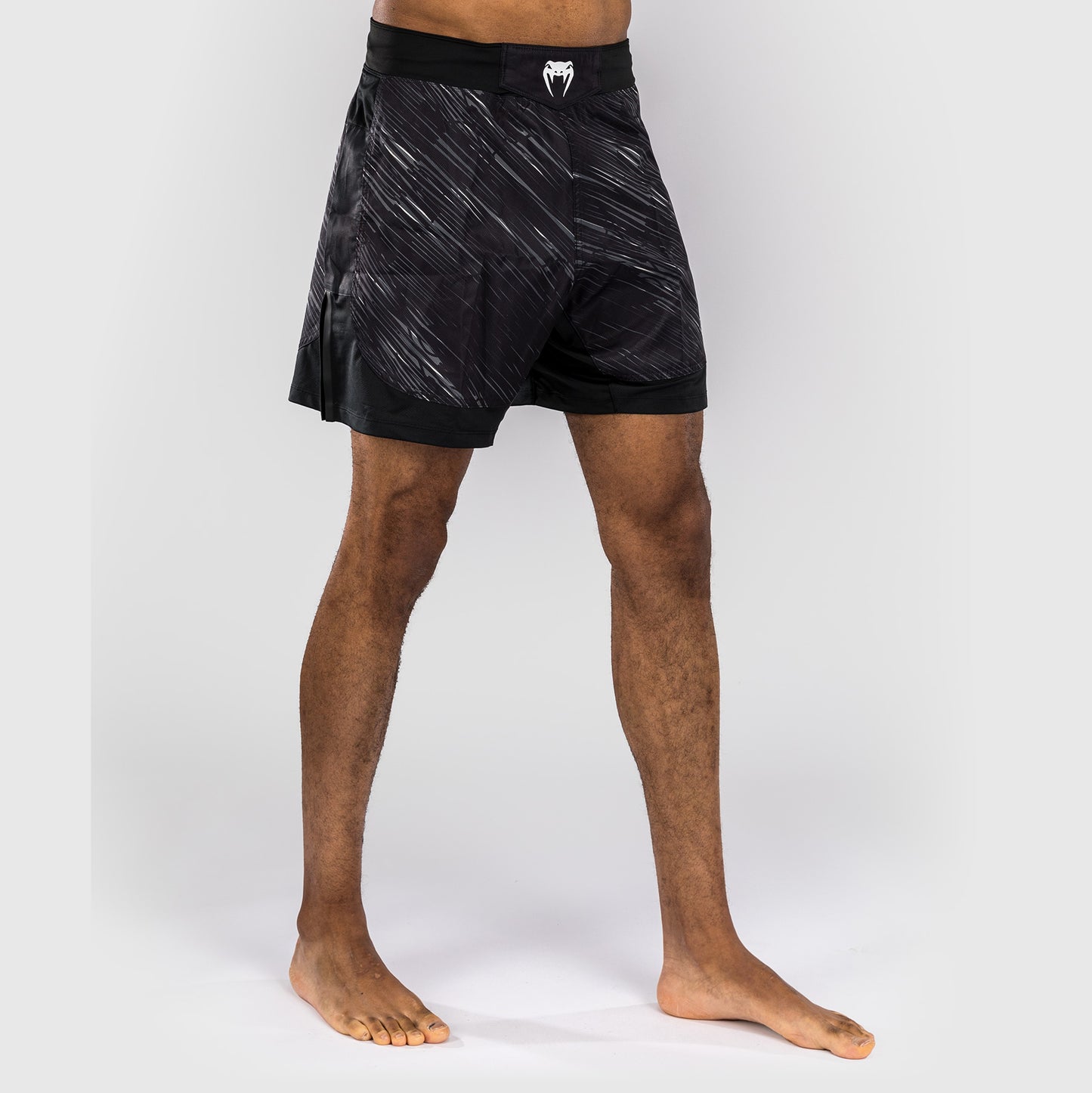 Venum Rapid Pantalones Cortos de Lucha - Negro/Gris Tormenta