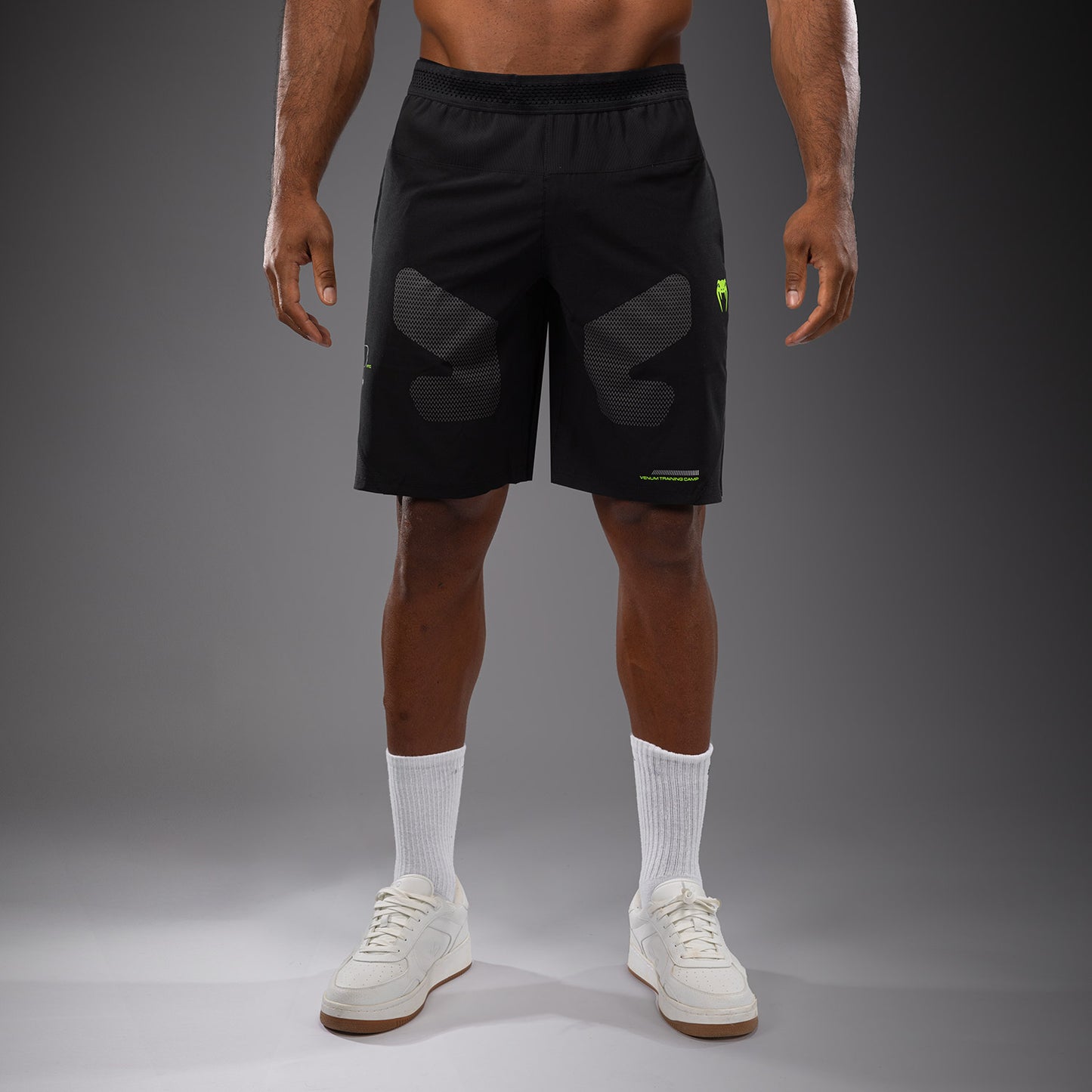 Venum Training Camp 4.0 Pantalón Corto de Entrenamiento - Negro/Verde Neón