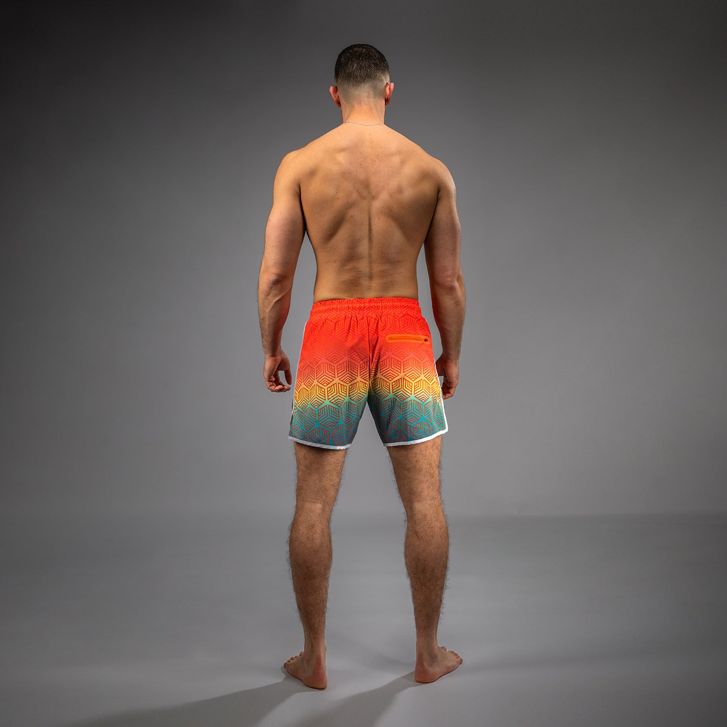 Venum Octane Pantalones Cortos de Playa - Naranja Atardecer/Azul Cielo