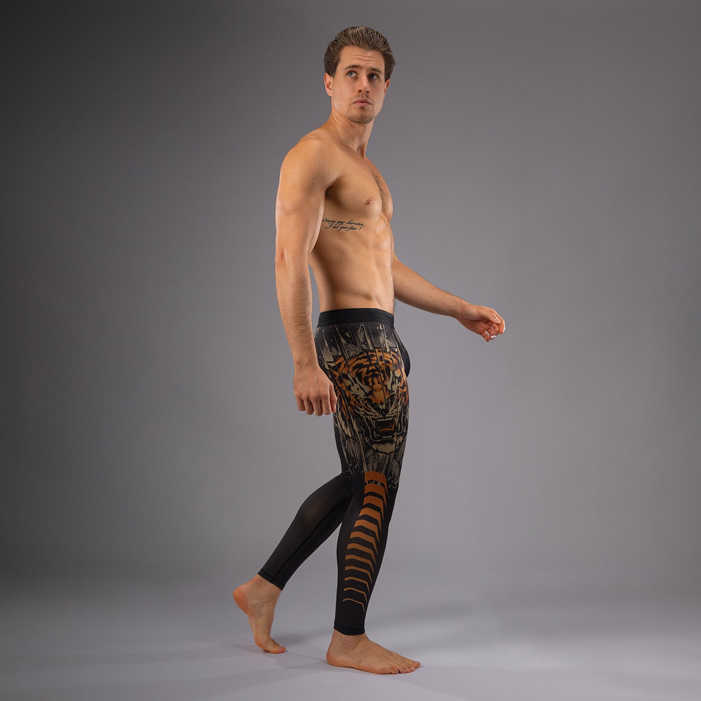 Venum Tiger Spats para Hombre - Negro/Naranja Neón