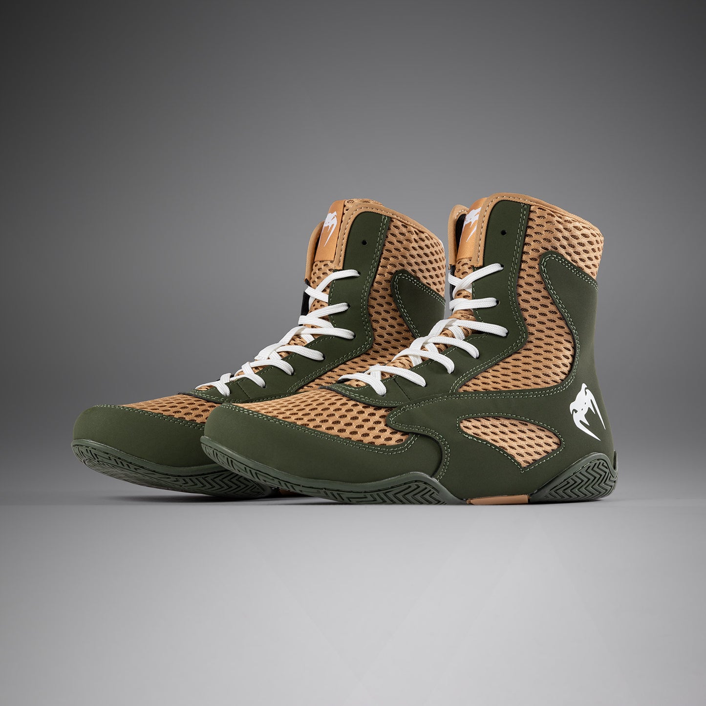 Venum Contender Zapatillas de Boxeo - Verde Militar/Arena
