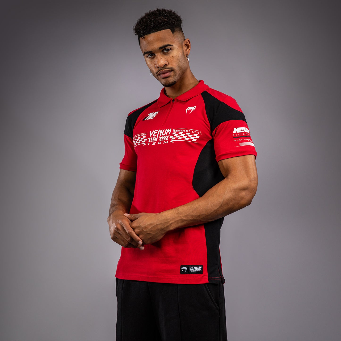 Venum Motorsport Polo de Algodón - Rojo de Corredor