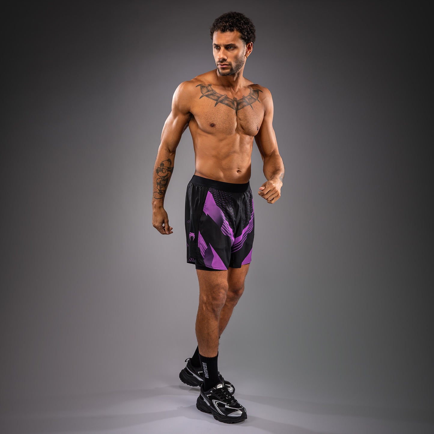 Venum No-Gi 6.0 Pantalón Corto de Entrenamiento - Negro/Morado
