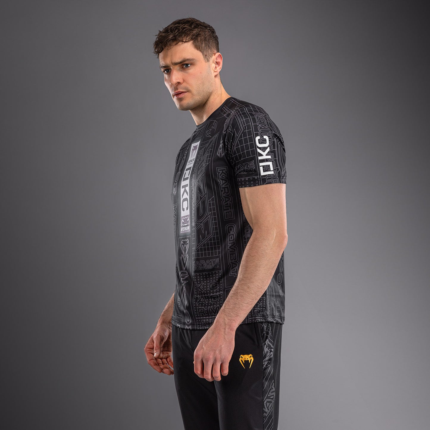 Karate Combat by Venum Camiseta Dry Tech – Negro/Gris