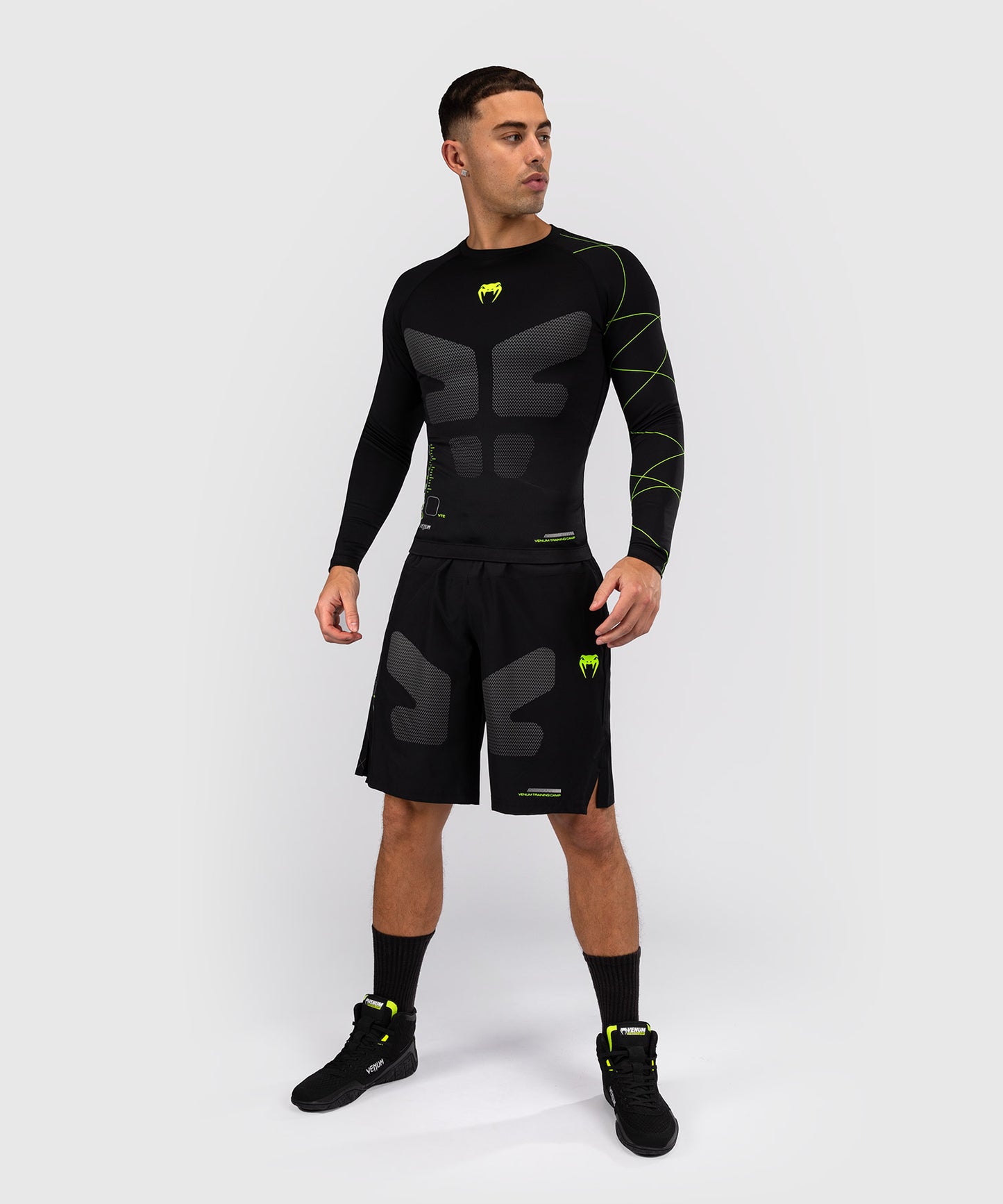Venum Training Camp 4.0 Lycra de manga larga - Negro/Verde neón