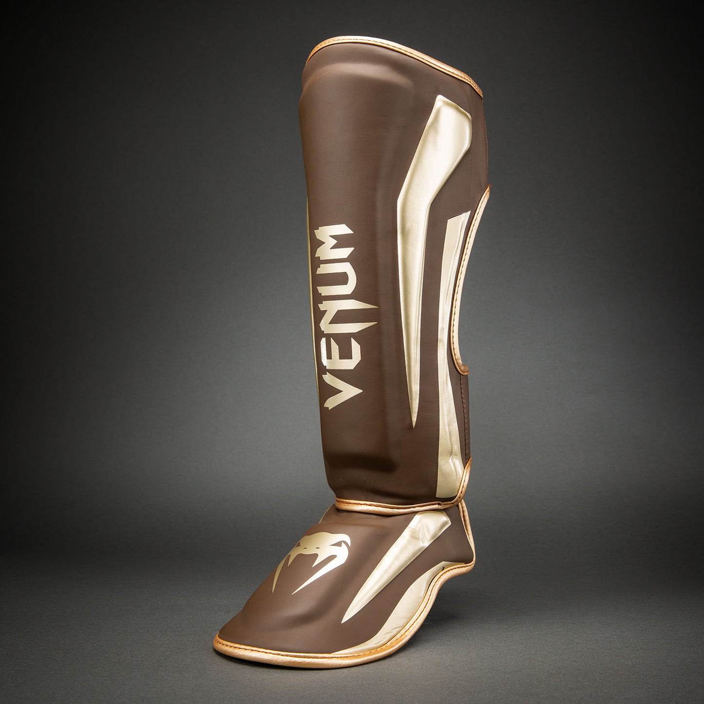 Venum Elite Protectores de Espinilla - Marrón Oscuro